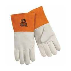 Steiner 0217-2X MIG Welding Gloves, 2XL, Premium Grain Cowhide Leather/Kevlar Stitching, Tan, Unlined, Gauntlet Cuff