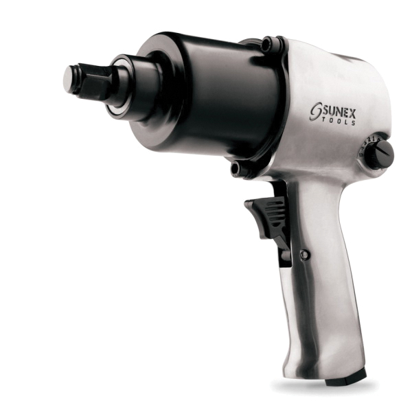 Sunex SX231P Premium Air Ratchet Wrench, 1/2 in Drive, 500 ft-lb Torque, 8000 rpm Speed, 7 cfm Air Flow, 90 psi
