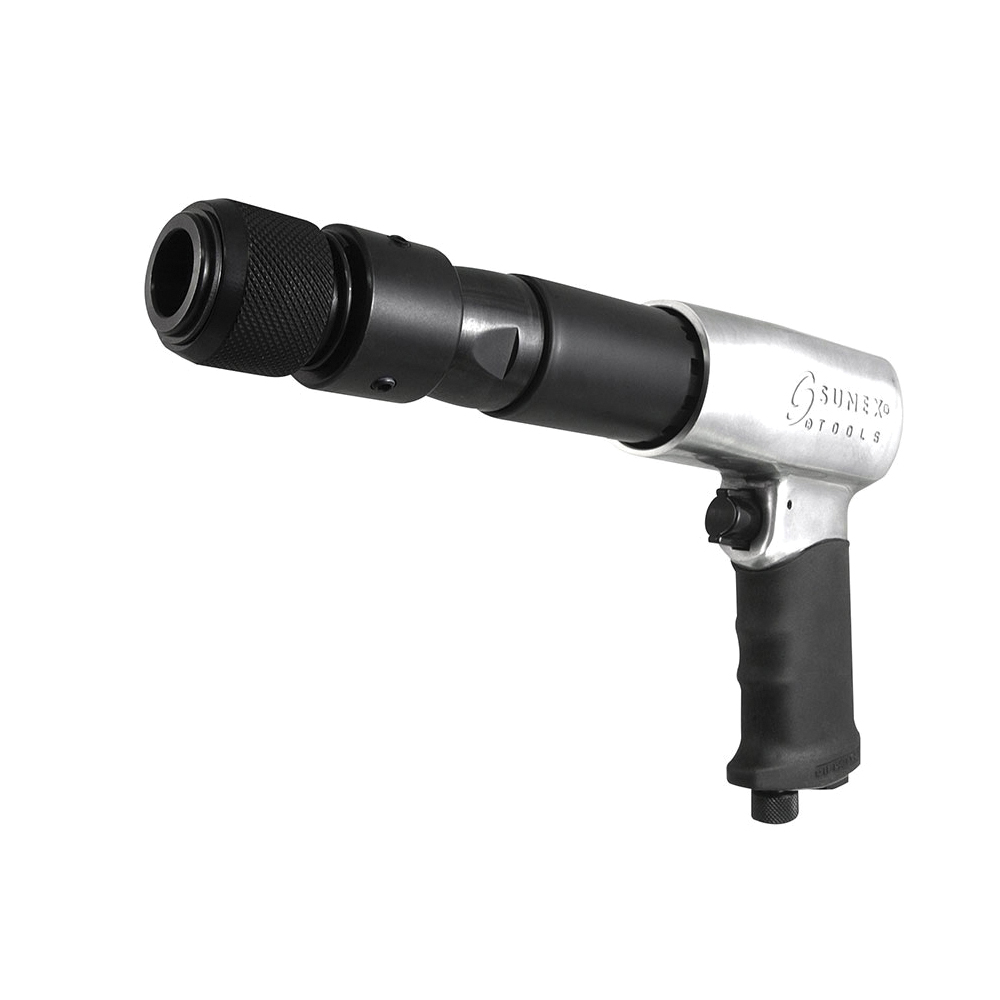 Sunex SX243 Heavy Duty Long Barrel Air Hammer, 3/4 in Dia Bore, 2200 bpm, 3-3/4 in L Stroke, 90 psi, Quick Change Chisel Retainer
