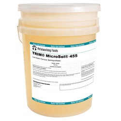 TRIM MS455/5 MicroSol 455 Low Foam Ferrous Semisynthetic Microemulsion Coolant, 5 gal Pail, Mild Amine, Liquid, Light Yellow to Amber