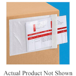U-Line S-753 Side Loading Packing List Envelope, 12 in L x 9-1/2 in W, Clear