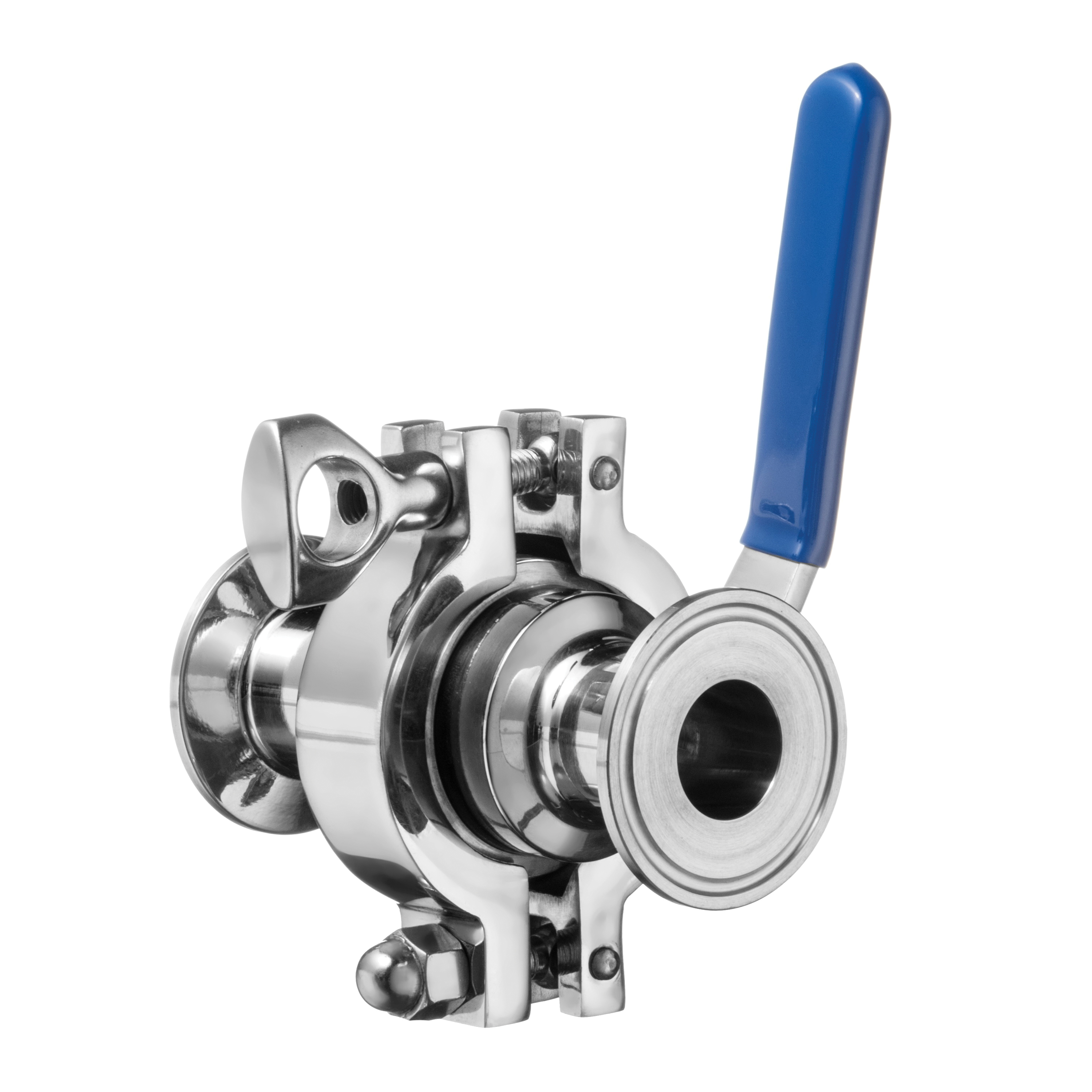 USA SEALING BULK-STF-VAL-13 Easy to Maintain Straight Ball Valve With Clamp Fitting, 1 in Nominal, Quick-Clamp End Style, 304 Stainless Steel Body, PTFE Seat Softgoods, Import