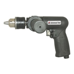 UT UT2855R-7 Pneumatic Drill, 1/2 in, 3/4 hp, 3.5 cfm Air Flow, 90 psi, 9 in OAL, 14 cfm Short Run Air Consumption