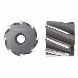 Walter 5001537 F1675-B Brazed Helical Shoulder Milling Cutter, 50 mm Dia Cutting, Right Hand Cutting, 22 mm Arbor/Shank, 25 deg Helix, 40 mm L of Cut, 6 Flutes