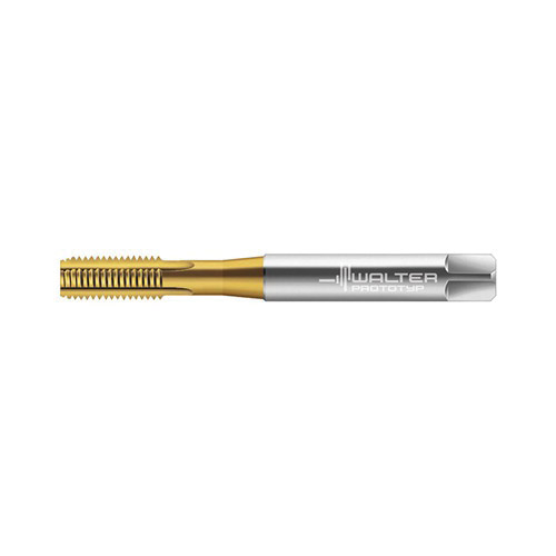 Walter 7150133 Paradur HT 2231115 Straight Flute Machine Tap With Internal Coolant, Right Hand Cutting, 1/4-20 Thread, Plug Chamfer, 3 Flutes, TiN Coated, HSS-E
