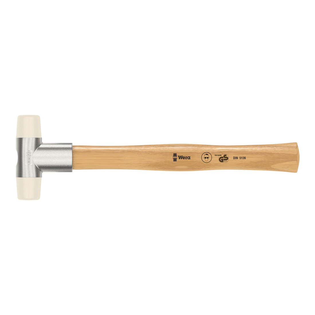 Wera 05000305001 101 Soft Face Interchangeable Hammer, 250 mm OAL, Nylon, Ash Wood Handle