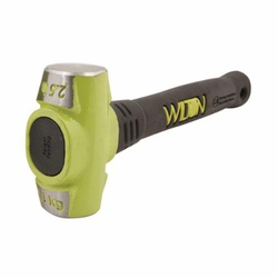 Wilton B.A.S.H 20212 Sledge Hammer, 12 in OAL, 2.5 lb Drop Forged Steel Head, Vulcanized Rubber/Steel Handle