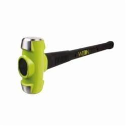 Wilton B.A.S.H 20424 Sledge Hammer, 24 in OAL, 4 lb Drop Forged Steel Head, Vulcanized Rubber Handle