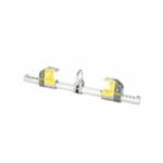 Workman FP Stryder 10144432 FP Stryder Lightweight XL Beam Anchorage Connector, For Use With 14 to 23-1/2 in W Beam, 23-1/2 in L x 1 in W x 3 in D, Steel, Silver/Yellow