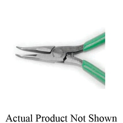 Xcelite CN54GN Curved Long Nose Plier, 15/16 in L x 7/32 in W, Curved/Smooth Steel Jaw, 5 in OAL, 1/16 in W Tip