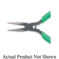 Xcelite LN225N Short Chain Nose Plier, Serrated/Straight Steel Jaw, 1-9/64 in L x 17/32 in W Jaw, 5 in OAL, 1/16 in W Tip