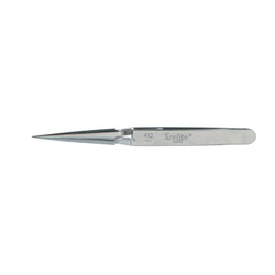 Xcelite XHT412N Cross Lock Self-Closing Tweezer, Smooth Sharp Tip, 4-1/2 in L, Stainless Steel, Nickel Plated