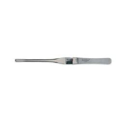 Xcelite XHT612N Cross Lock Self-Closing Tweezer, Straight/Serrated Smooth Round Point Tip, 6 in L, Stainless Steel