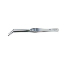 Xcelite XHT678N Tweezer, Smooth Curved Medium Point Tip, 6-7/8 in L, Stainless Steel