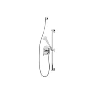 Zurn Temp-Gard III Z7300-SS-MT-HW Single Handle Pressure Balancing Mixing Tub and Shower Unit, 60 in L Hose, 1/2 in FNPT Connection